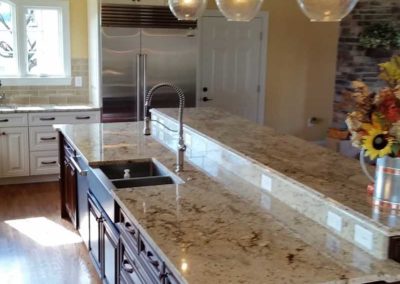 Kitchen countertop installation by Mountaineer Kitchens and Baths