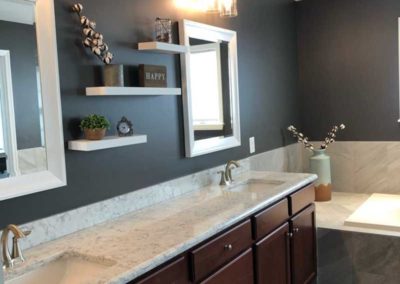 Marshall bathroom after remodeling by Mountaineer Kitchens and Baths