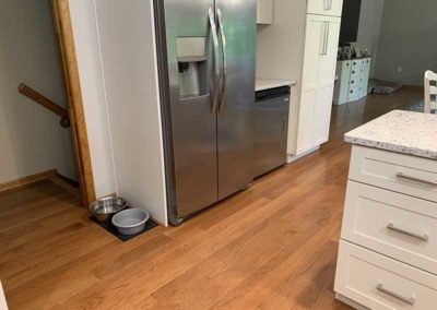 Wood kitchen flooring by Mountaineer Kitchens and Baths