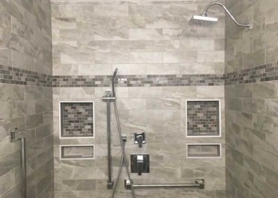Shower plumbing by Mountaineer Kitchens & Baths