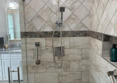 Shower faucets installed by Mountaineer Kitchens & Baths