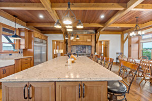 farmhouse kitchen with quartz countertop