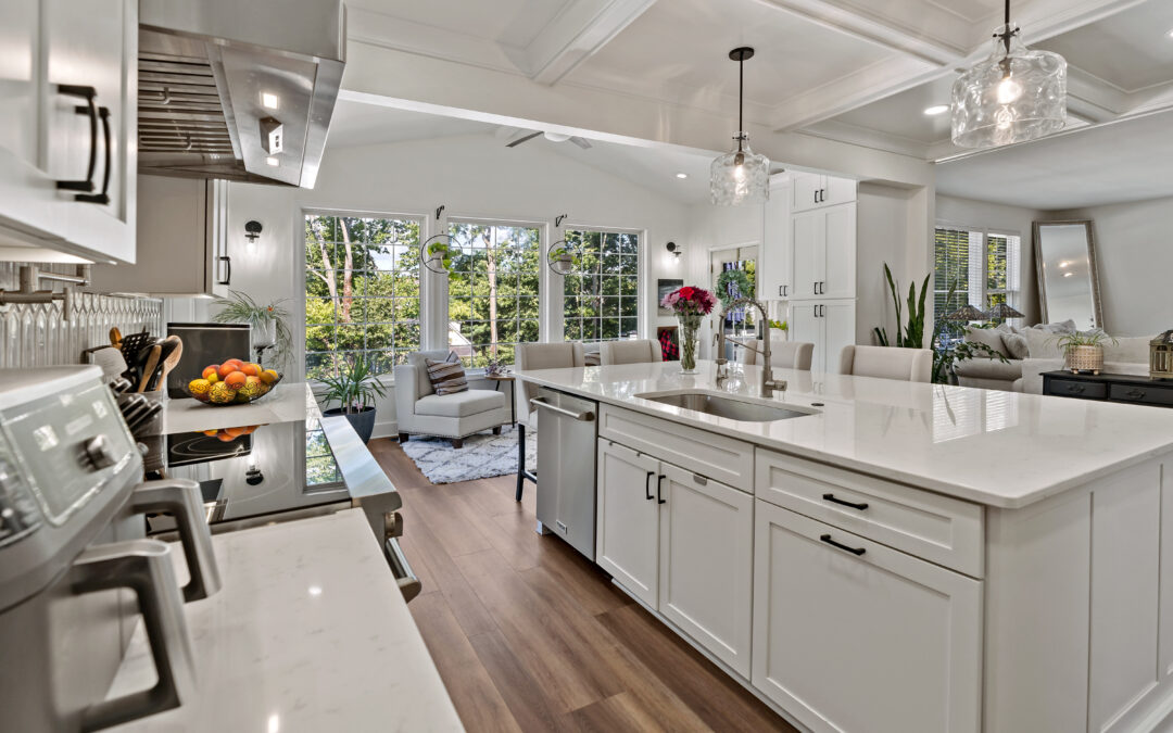 white kitchen island