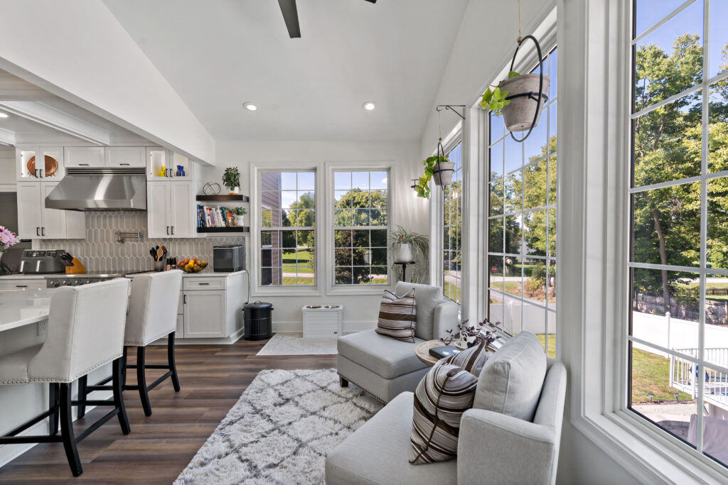 kitchen layout with open floor plan