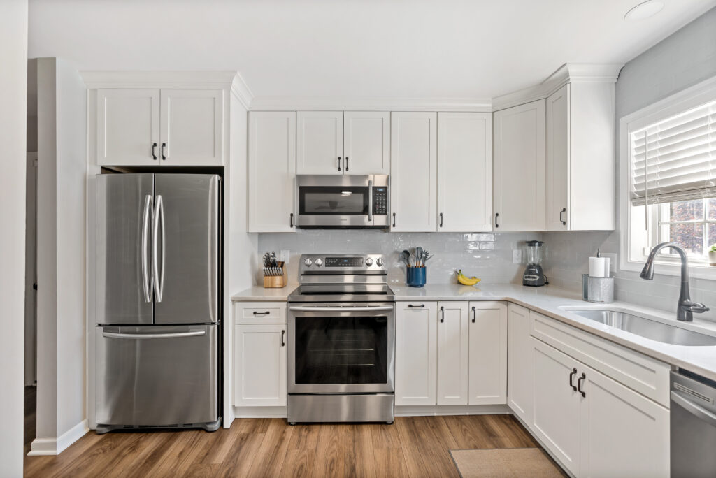 custom cabinets and stainless steel appliances